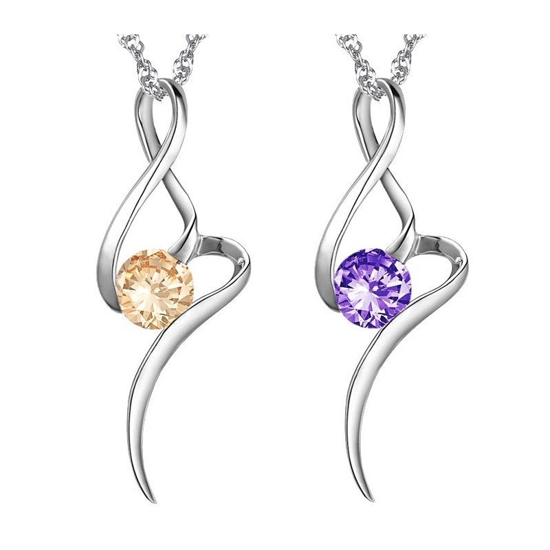 Goed Verkocht Over De Hele Wereld: Paarse Platina Vergulde Titanium Ketting Voor Dames Met Diamant Goed Verkocht Over De Hele Wereld: Paarse Platina Vergulde Titanium Ketting Voor Dames Met Diamant