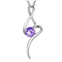 Goed Verkocht Over De Hele Wereld: Paarse Platina Vergulde Titanium Ketting Voor Dames Met Diamant