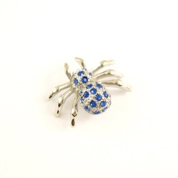 Titanium Mysterieuze Spinnen Manchetknopen Met Blauwe Diamanten