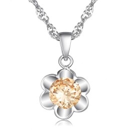 De Koningin Van Kwaliteit, Vrouwelijke, Puur Platina Plating Titanium Ketting Met Diamant