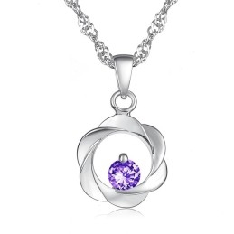 Kwaliteit En Kwantiteit Gegarandeerd. Elegante, Platina Vergulde Titanium Ketting Voor Dames Met Diamant.