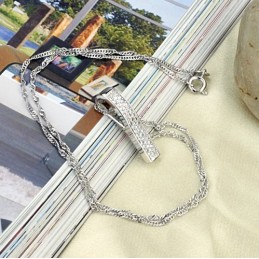 Breed Scala Aan Vrouwelijke Plating Titanium Kettingen