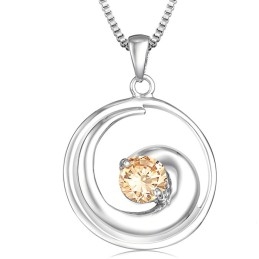 Hoogwaardige Dames Platina Titanium Ketting Met Diamant