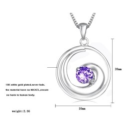Hoogwaardige Dames Platina Titanium Ketting Met Diamant