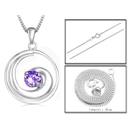 Hoogwaardige Dames Platina Titanium Ketting Met Diamant