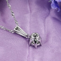 Betrouwbare Reputatie Vrouwelijke Plating Titanium Ketting Met Diamant