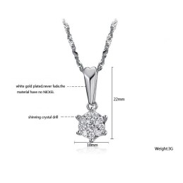 Betrouwbare Reputatie Vrouwelijke Plating Titanium Ketting Met Diamant