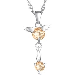 Kwaliteit En Kwantiteit Gegarandeerde Vrouwelijke Platina Titanium Ketting Met Diamant