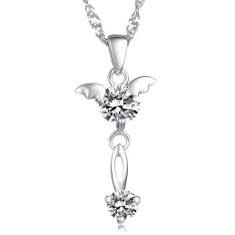 Kwaliteit En Kwantiteit Gegarandeerde Vrouwelijke Platina Titanium Ketting Met Diamant