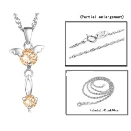 Kwaliteit En Kwantiteit Gegarandeerde Vrouwelijke Platina Titanium Ketting Met Diamant