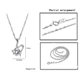 Hoogwaardige Dames Retro Platina Titanium Ketting