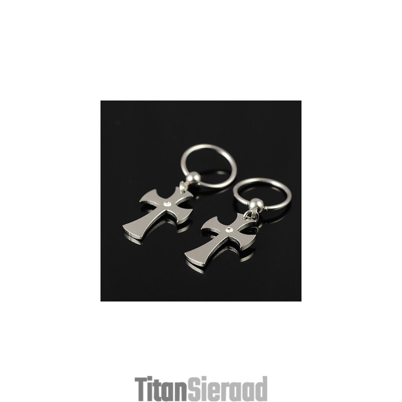 Titanium Kruis Oorbellen Voor Heren Titanium Kruis Oorbellen Voor Heren