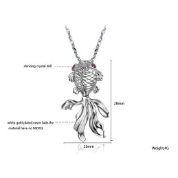 Gebruiksvriendelijke, Vrouwelijke Visvormige Platina Titanium Ketting