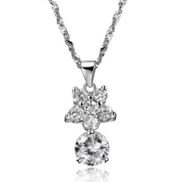 De Koningin Van Kwaliteit Vrouwelijke Ster Platina Titanium Ketting Met Strass