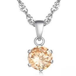 Stabiele Kwaliteit Vrouwelijke Platina Plating Titanium Ketting Met Diamant