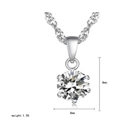 Stabiele Kwaliteit Vrouwelijke Platina Plating Titanium Ketting Met Diamant