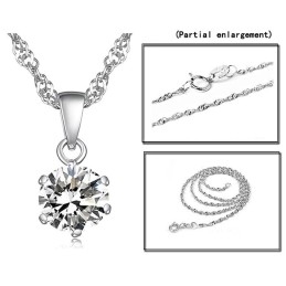 Stabiele Kwaliteit Vrouwelijke Platina Plating Titanium Ketting Met Diamant