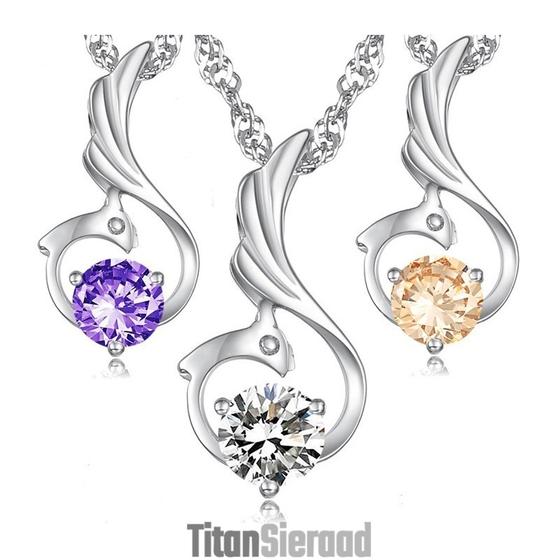 Uitstekende Kwaliteit Vrouwelijke Phoenix-Vormige Platina Titanium Ketting Uitstekende Kwaliteit Vrouwelijke Phoenix-Vormige Platina Titanium Ketting