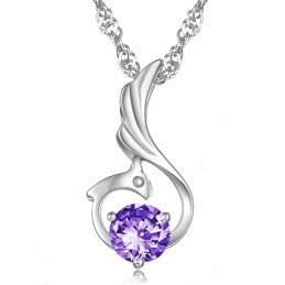 Uitstekende Kwaliteit Vrouwelijke Phoenix-Vormige Platina Titanium Ketting