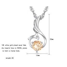 Uitstekende Kwaliteit Vrouwelijke Phoenix-Vormige Platina Titanium Ketting