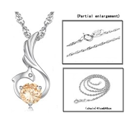 Uitstekende Kwaliteit Vrouwelijke Phoenix-Vormige Platina Titanium Ketting