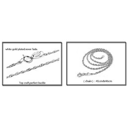 Duurzame, In Gebruik Zijnde, Vrouwelijke Klavervormige Platina Titanium Ketting