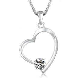 Breed Scala Aan Vrouwelijke Titanium Ketting Met Diamant