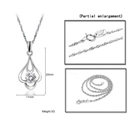 Kwaliteit En Kwantiteit Gegarandeerde Vrouwelijke Titanium Ketting Met Diamant
