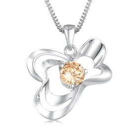 Uitstekende Kwaliteit Vrouwelijke Platina Titanium Ketting Met Diamant