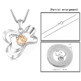 Uitstekende Kwaliteit Vrouwelijke Platina Titanium Ketting Met Diamant