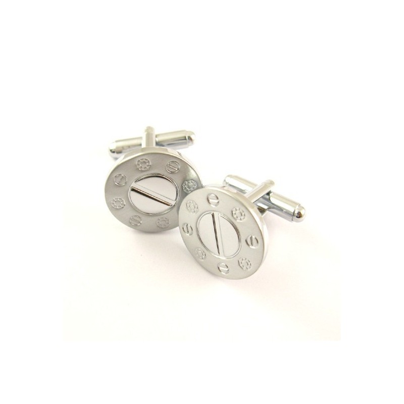 Titanium Zon En Maan Ronde Manchetknopen Titanium Zon En Maan Ronde Manchetknopen