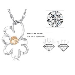 Breed Scala Aan Vrouwelijke Paarse Platina Titanium Ketting Met Diamant