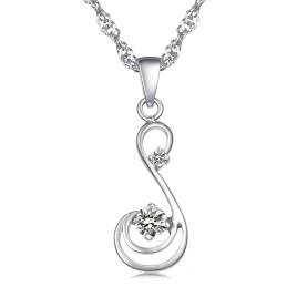 Kwaliteit En Kwantiteit Gegarandeerde Vrouwelijke Platina Titanium Ketting Met Diamant