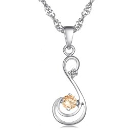Kwaliteit En Kwantiteit Gegarandeerde Vrouwelijke Platina Titanium Ketting Met Diamant
