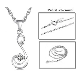 Kwaliteit En Kwantiteit Gegarandeerde Vrouwelijke Platina Titanium Ketting Met Diamant