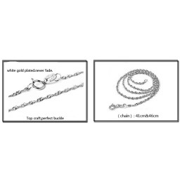 Compleet In Specificaties Vrouwelijke Sweetheart Platina Plating Titanium Ketting