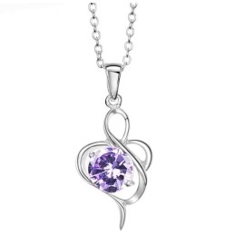 Kwaliteit En Kwantiteit Gegarandeerde Vrouwelijke Platina Titanium Ketting Met Diamant