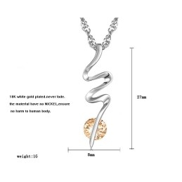 Bekend Om Zijn Hoogwaardige, Geplatineerde Titanium Ketting Met Diamant Voor Dames