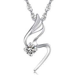 Betrouwbare Kwaliteit Vrouwelijke Platina Plating Titanium Ketting Met Diamant