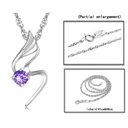 Betrouwbare Kwaliteit Vrouwelijke Platina Plating Titanium Ketting Met Diamant