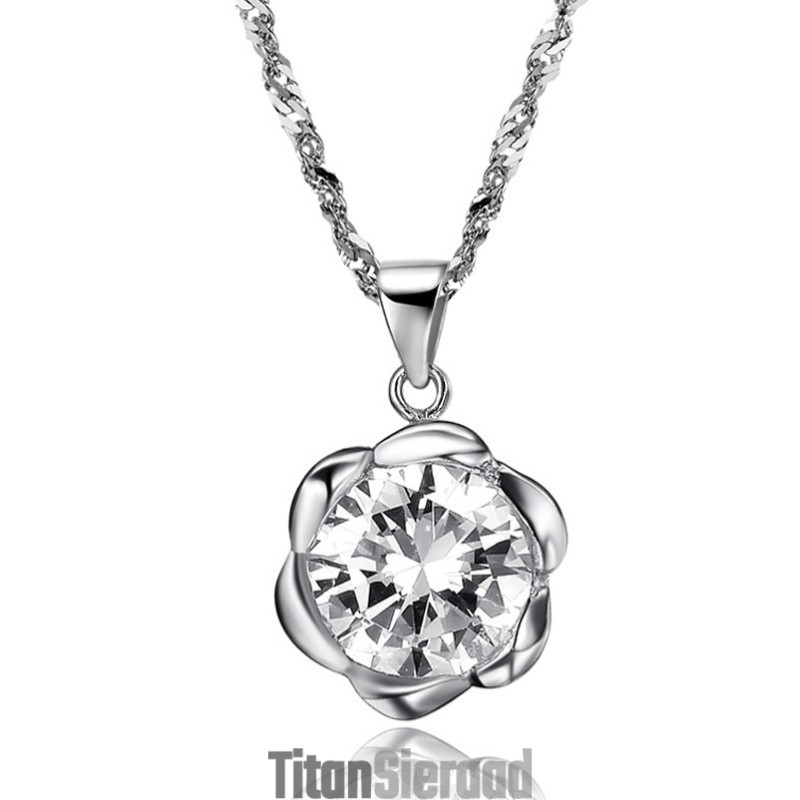 Stabiele Kwaliteit Vrouwelijke Roosvormige Platina Titanium Ketting Stabiele Kwaliteit Vrouwelijke Roosvormige Platina Titanium Ketting