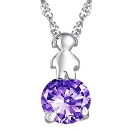 Duurzame, In Gebruik Zijnde, Vrouwelijke Platina Titanium Ketting Met Diamant