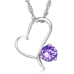 Hoogwaardige Dames Platina Titanium Ketting Met Diamant