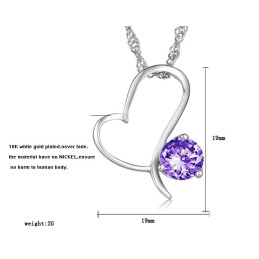Hoogwaardige Dames Platina Titanium Ketting Met Diamant