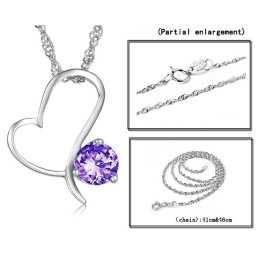 Hoogwaardige Dames Platina Titanium Ketting Met Diamant