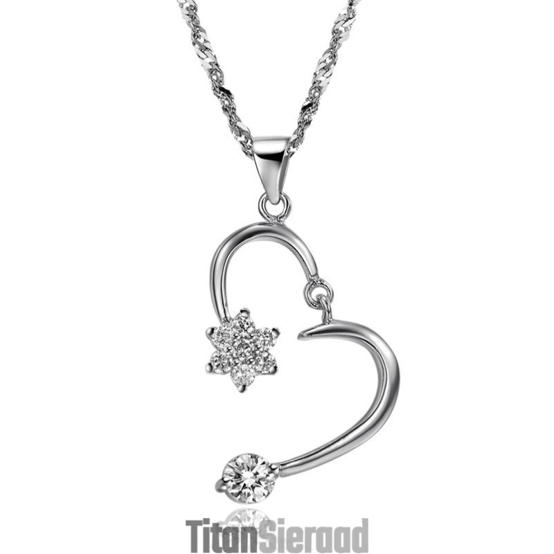 Kwaliteit En Kwantiteit Gegarandeerde Vrouwelijke Platina Titanium Ketting Met Strass Kwaliteit En Kwantiteit Gegarandeerde Vrouwelijke Platina Titanium Ketting Met Strass