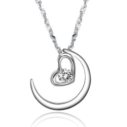 Compleet In Specificaties: Dames Platina Plating Titanium Ketting Met Strass
