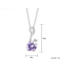 Breed Scala Aan Vrouwelijke Platina Titanium Ketting Met Diamant