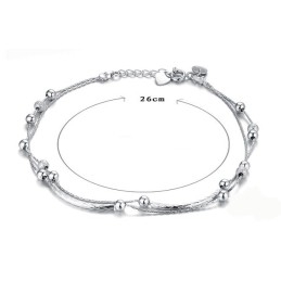 Hoogwaardige Vrouwelijke Platina-Geplateerde Titanium Enkelband