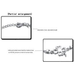 Kwaliteit En Kwantiteit Gegarandeerde Vrouwelijke Klavervorm Platina Plating Titanium Enkelband